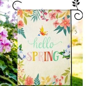 12" X 18" Garden Flag HELLO SPRING NEW